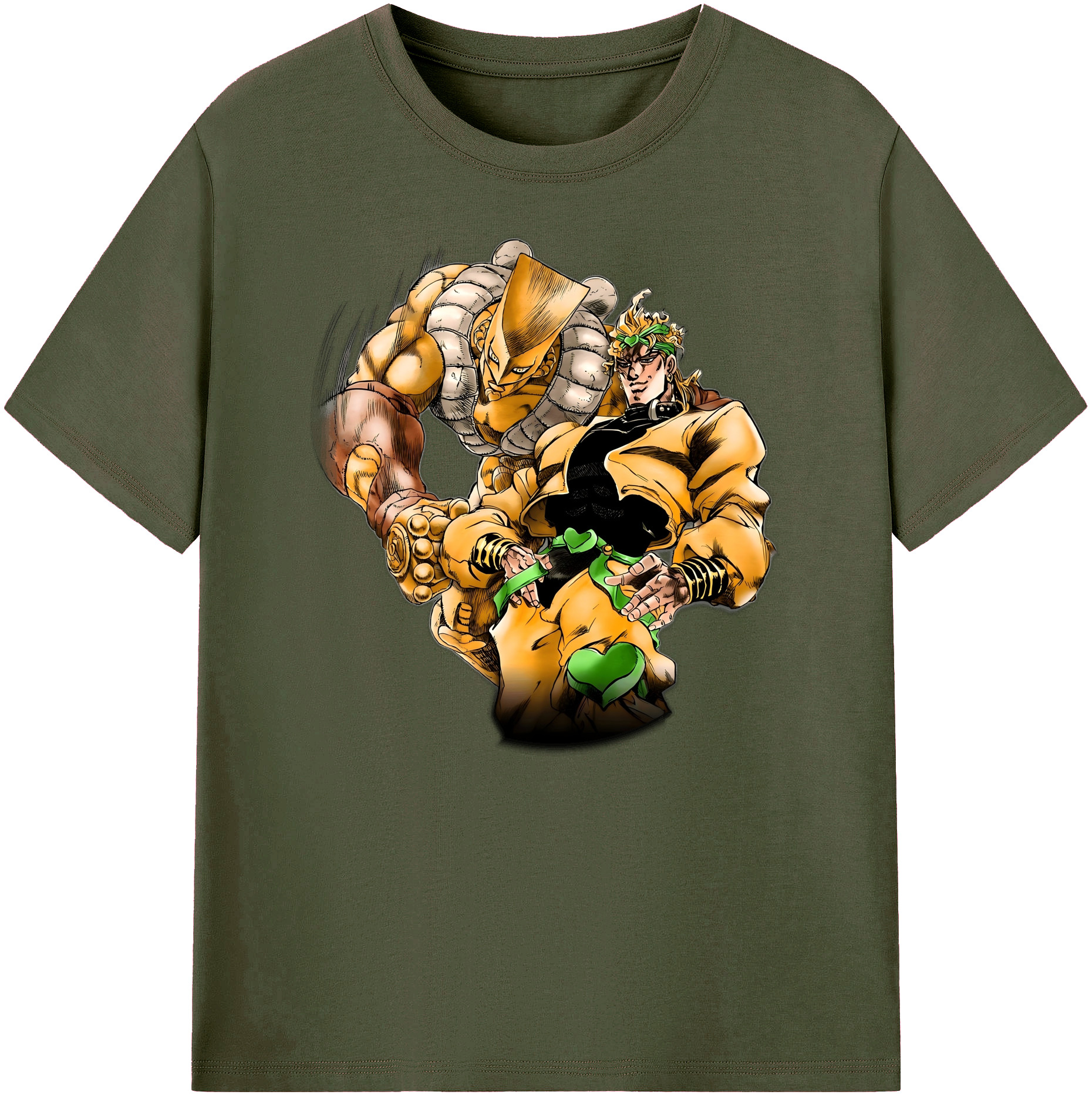 （画像用） ジョジョの奇妙な冒険 ディオ?ブランドー JoJo's Bizarre Adventure Dio Brando 綿100％ メンズ半袖Tシャツ｜肌触りやわらか＆通気性